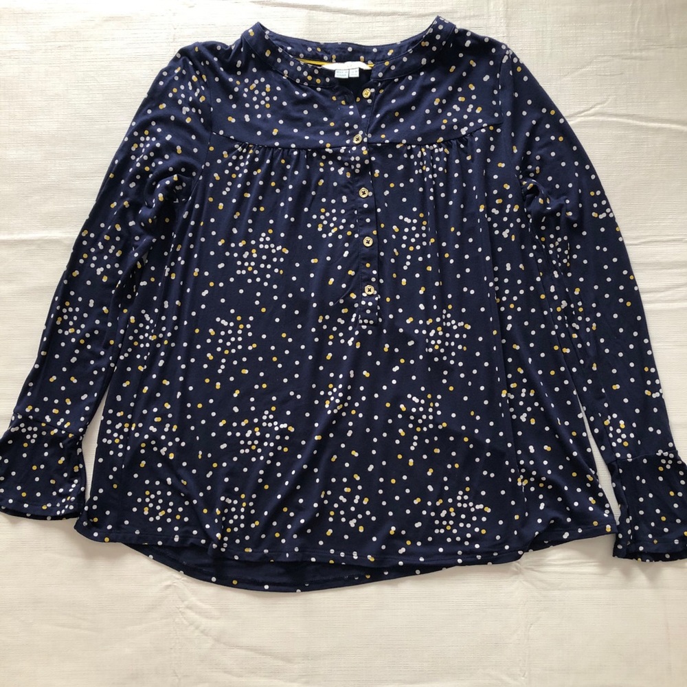 Blue jersey casual top